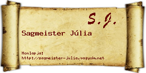 Sagmeister Júlia névjegykártya