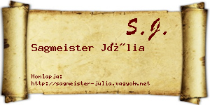 Sagmeister Júlia névjegykártya