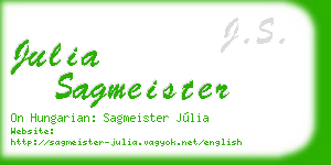 julia sagmeister business card